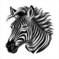 Simple Abstract Zebra Illustration vector