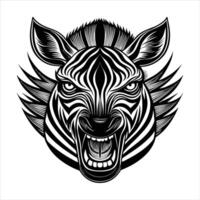 Angry Zebra Head vector