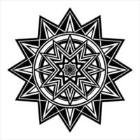Mandala of interlocking triangles vector