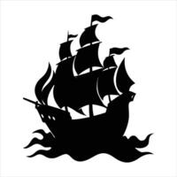 Ghost Ship With Tattered Sails vector
