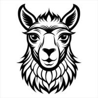 Llama Minimalist Simple vector