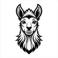 Llama Minimalist and Simple vector
