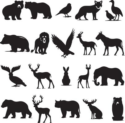 Animal Silhouette Image. Animal Silhouette Clipart