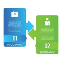 Modern layout infographic stylish template chart list 2 step design vector