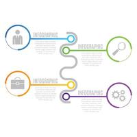 Stylish modern editable concept infographic template 4 steps business growth design vector