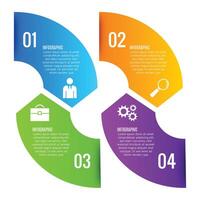 4 step stylish modern infographic chart list template editable design for business growth vector