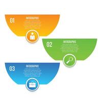 Modern minimalist business concept with 3 step options infographic design vector