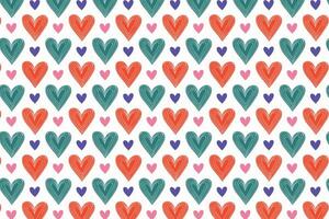 A colorful pattern with hearts illustration background vector