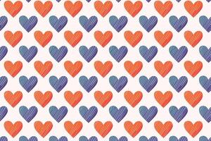 A pattern background with many hearts on it vector
