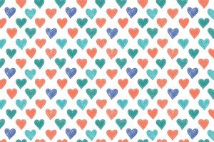 A pattern with cute hearts on it vector