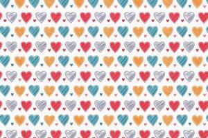 A colorful pattern with hearts on it graphic vector