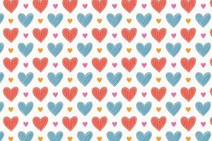 A pattern with many cute hearts on it design vector