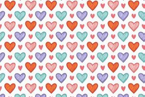 A pattern with many cute hearts on it vector