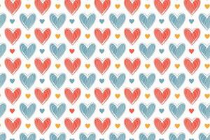 A pattern with hearts on it background vector