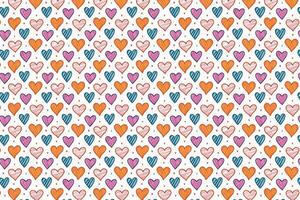 A pattern with many hearts on it hand drawn vector