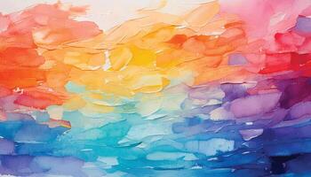 An abstract painting of a colorful sky vector
