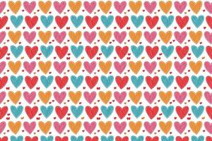 A colorful pattern with hearts on it modern vector