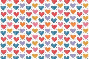 A colorful pattern with hearts on it design modern vector