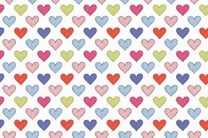 A pattern with many hearts on it design vector