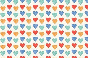 A colorful pattern with hearts minimal vector