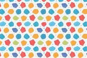 A colorful pattern with dots and shapes vector