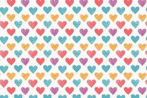 A colorful pattern with hearts background design minimalist vector