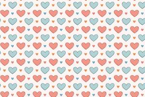 A pattern with hearts background vector