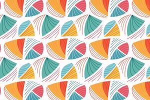 A colorful pattern with waves and shapes vector