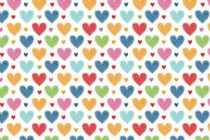 A colorful pattern with hearts on it design vector