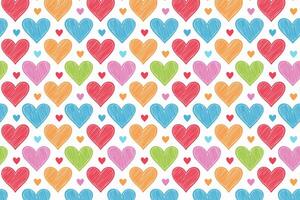 A colorful pattern with loves background design vector