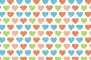 A colorful pattern with hearts minimal background vector