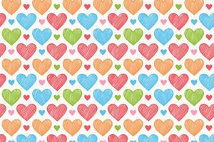 A colorful pattern with loves vector