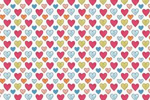 A colorful pattern with hearts on it illustration vector