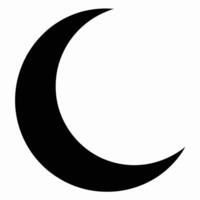 A black and white crescent with a white background vector