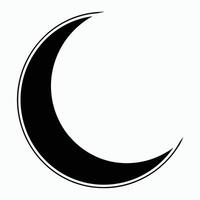 A crescent with a white background vector