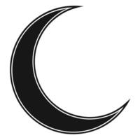 A crescent moon on a white background vector