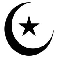 The crescent and star is a symbol of islam vector