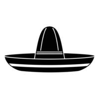 Sombrero icon in simple style on white background vector