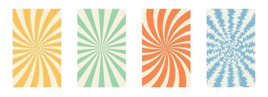 Simple set of geometric art posters with simple shape and pattern. Abstract style. vector
