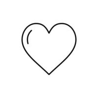 a heart shaped line drawing on a white background vector