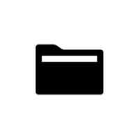 a black and white icon of a folder vector