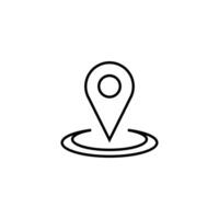 a location marker icon on a white background vector