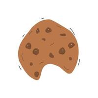 A cookie with a bite taken out of it vector