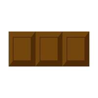 Chocolate bar segment with three pieces, rich cocoa texture and glossy finish. illustration. vector