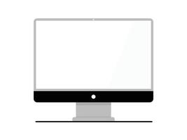 Empty digital desktop monitor display flat design vector