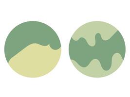 Abstract dynamic green circle banner graphics illustration vector