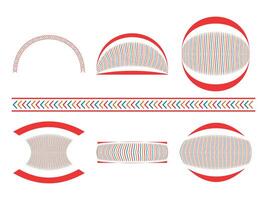 Art of line abstract border frame ethnic flat designs vector