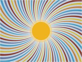 abstract colourful sunburst art retro circus background vector