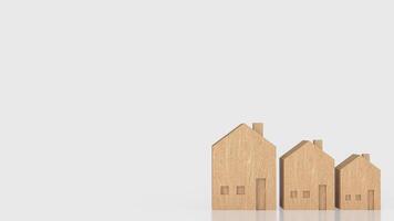 Wood tree House for property or real estate concept 3d Rendering. photo