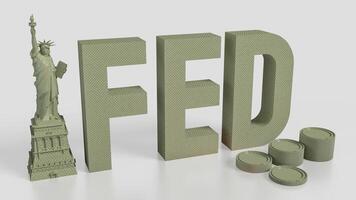 Statue of Liberty and text for Business concept 3d Rendering. photo